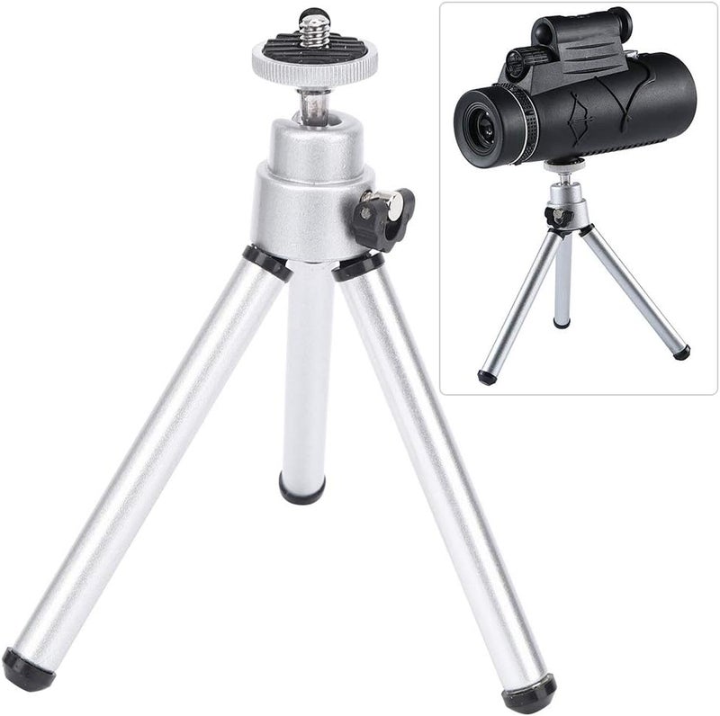 plplaaoo 3PCS Mini Telescope Tripod,Universal Foldable Aluminium Alloy Stoving Varnish Mini Antishake Telescopic Tripod,Portable Mini Antishake Telescopic Tripod Stand for Outdoor Travel - Image 5
